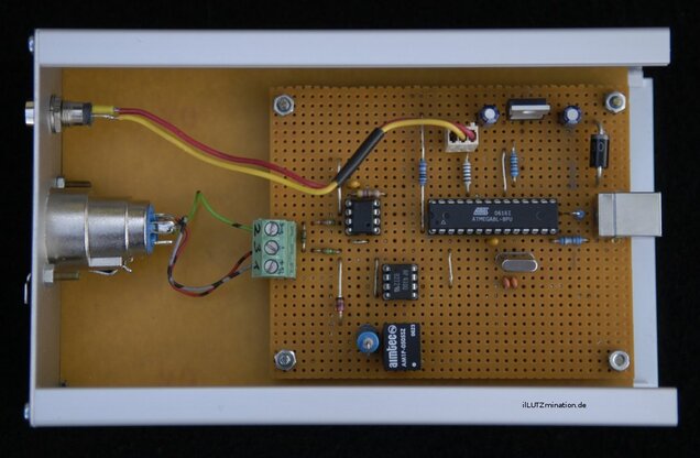 uDMX Prototyp von oben 